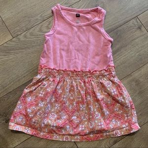 Tea Collection toddler dress size 2 pink and orange
